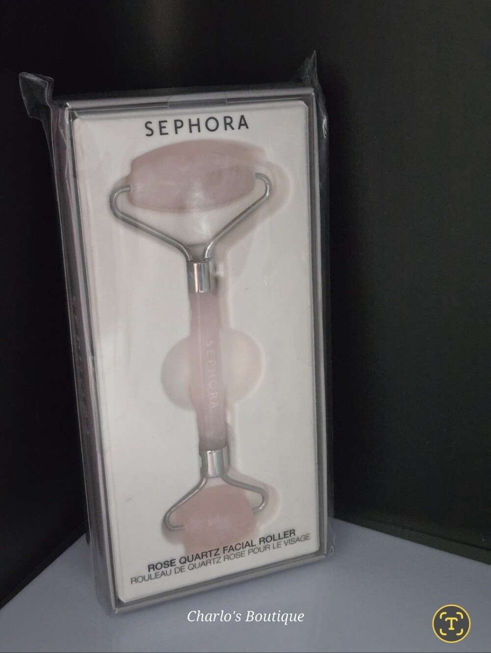 SEPHORA COLLECTION Rose Quartz Facial Roller Dual-Ended New Sealed